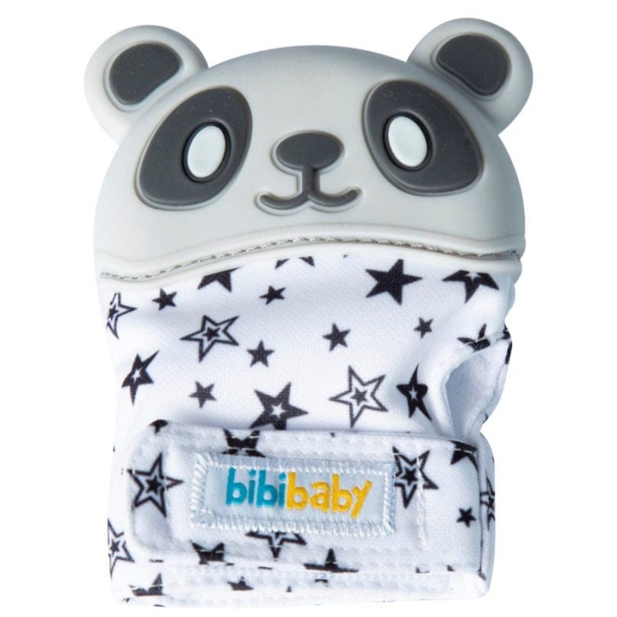 Shop Other Categories BibiPals Baby Teethers | Bibibaby Bibimit Teething Mitt 3M+ Grey Panda