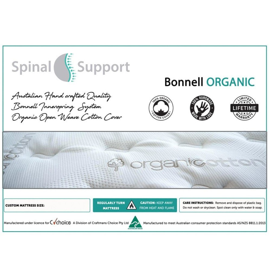 Nursery Furniture Spinal Support | Baby Cot Bonnell Organic Inner Spring Mattress 760 X 1310