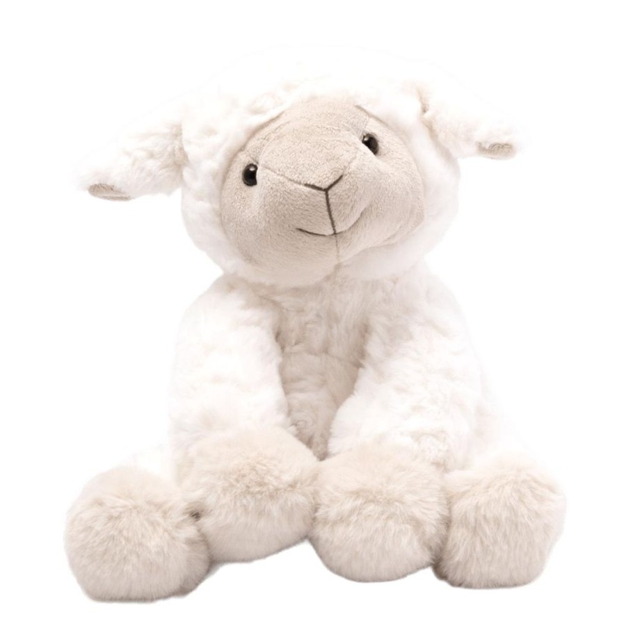 Prams & Strollers Petit Vous Pram & Stroller Toys | Petite Vous Lulu The Lamb Soft Toy White