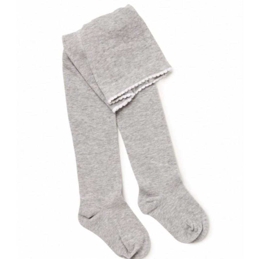 Shop Other Categories Marquise Baby Clothing & Gifts | Marquise Knitted Cotton Tights 6-12 Months Grey