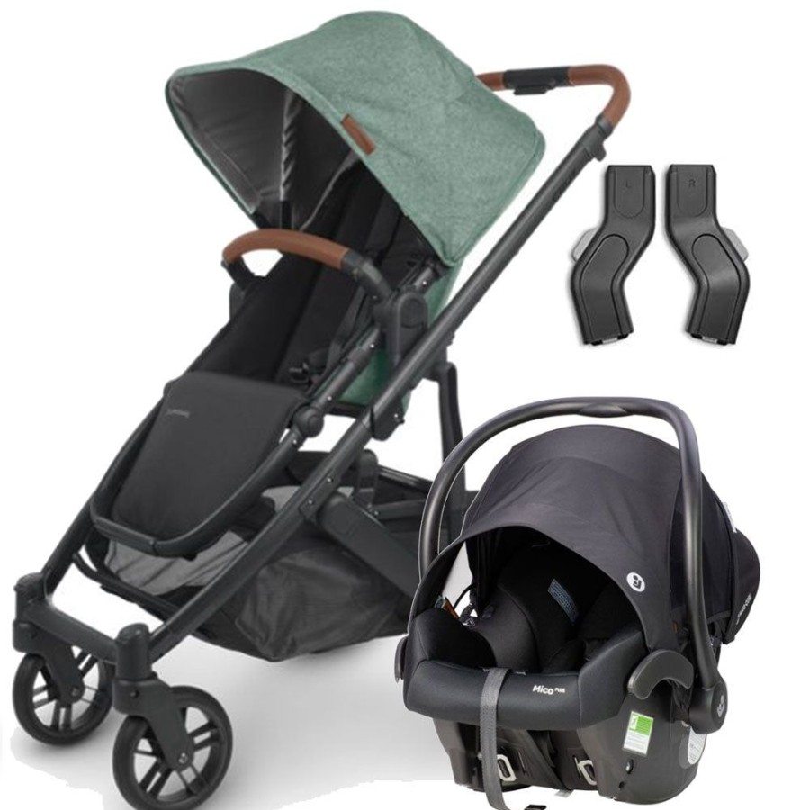 Prams & Strollers Uppababy | Uppababy Cruz V2 ( ) Maxi Cosi Mico Plus Isofix (Onyx) Travel System Gwen