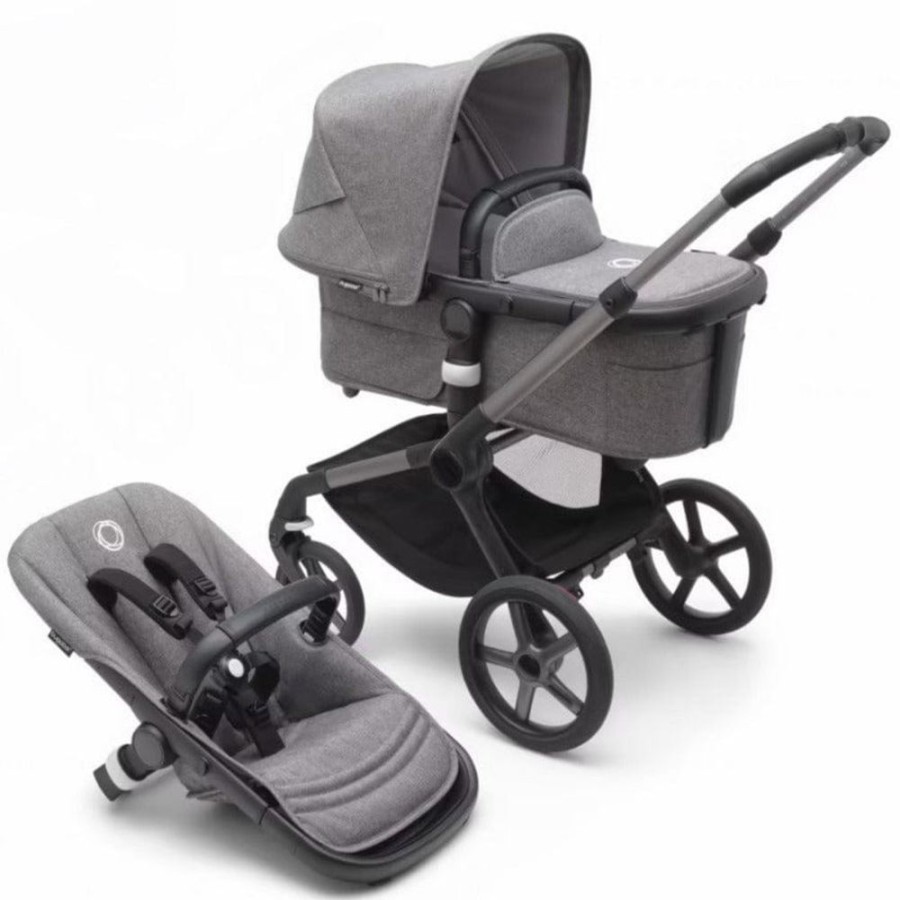 Prams & Strollers Bugaboo | Bugaboo Fox 5 Pram Graphite/Grey Melange