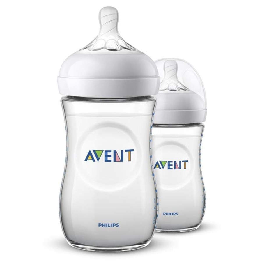 Shop Other Categories Avent Feeding Accessories | Philips Avent Natural Baby Bottles 260Ml 2-Pack Clear