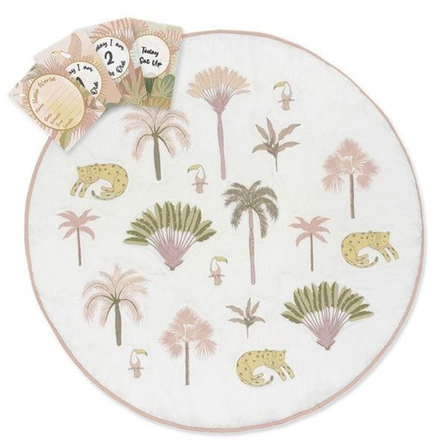 Shop Other Categories Lolli Living Decor Accessories | Living Textiles Round Play Mat With Milestone Card Tropical