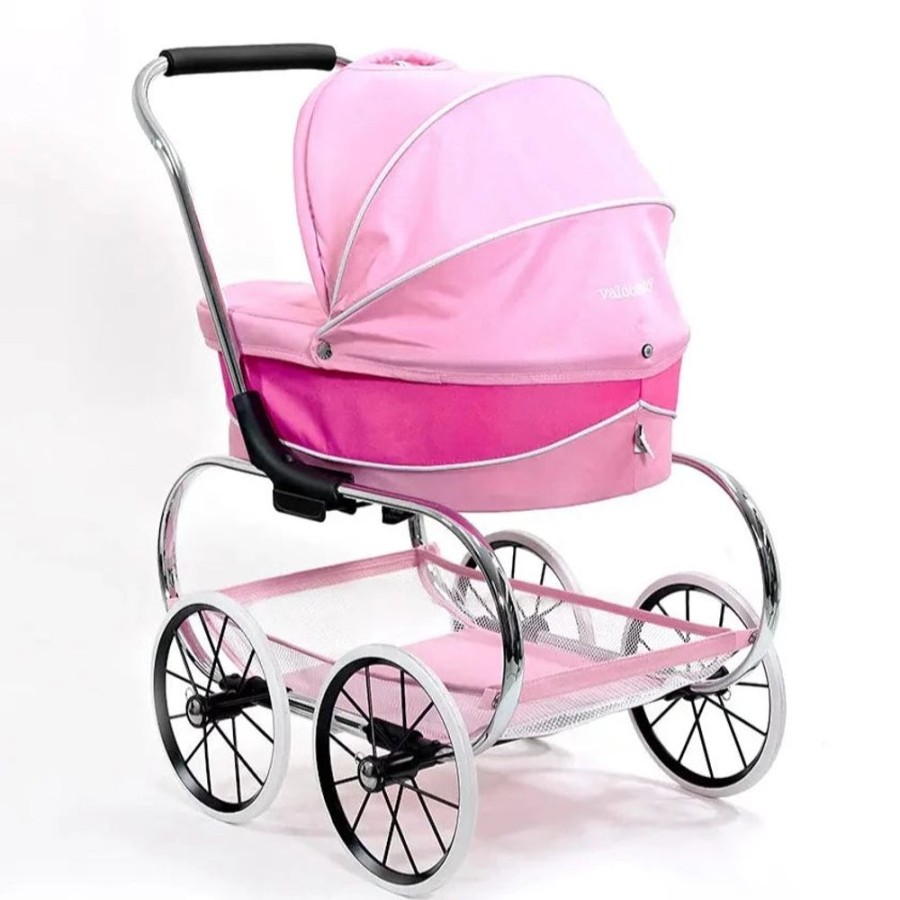 Prams & Strollers Valco Baby Pram & Stroller Toys | Valco Baby V24 Mini Princess Dolls Pram Hot Pink