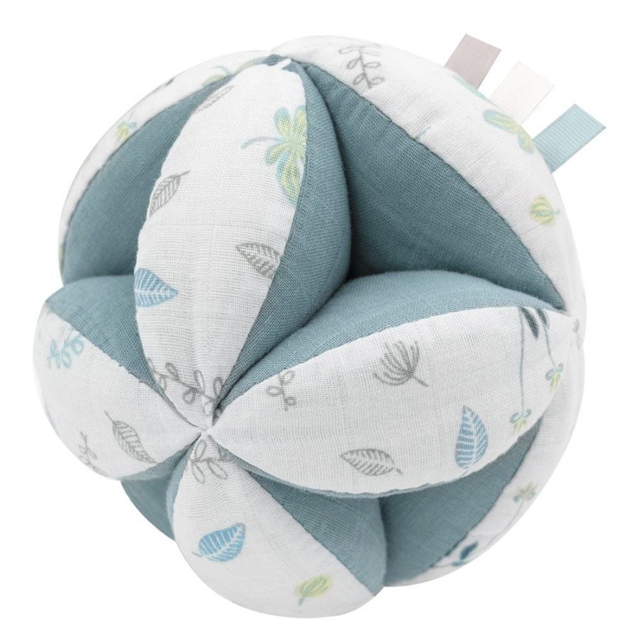 Prams & Strollers Living Textiles Pram & Stroller Toys | Living Textiles Muslin Sensory Ball Banana Leaf