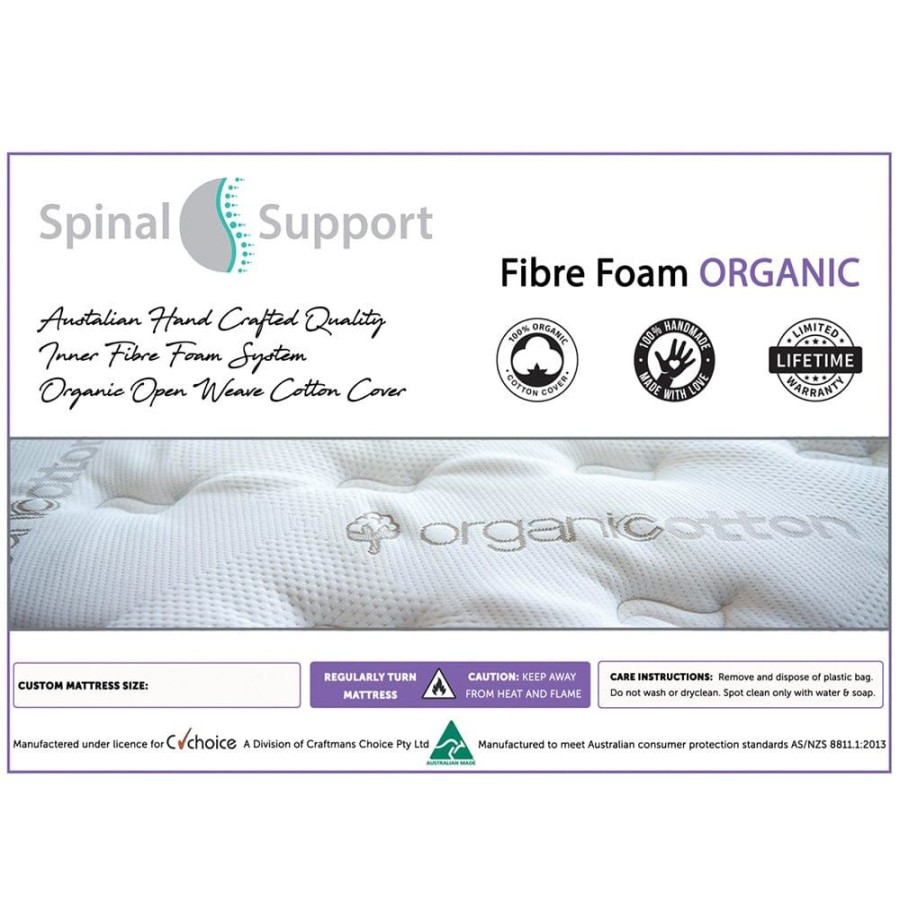 Nursery Furniture Spinal Support | Spinal Support Boori Eden / Oasis Cot Mattress Fibre Foam Organic - Pre Order February