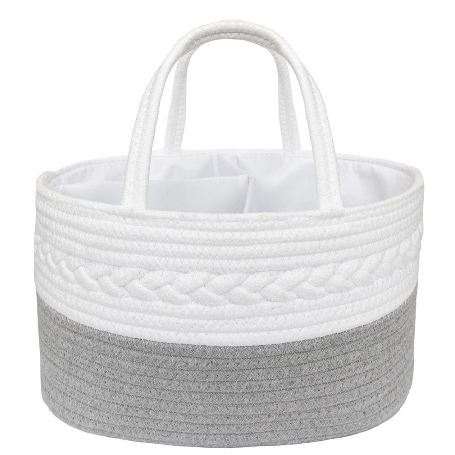 Shop Other Categories Living Textiles Decor Accessories | Living Textiles Cotton Rope Nappy Caddy Grey