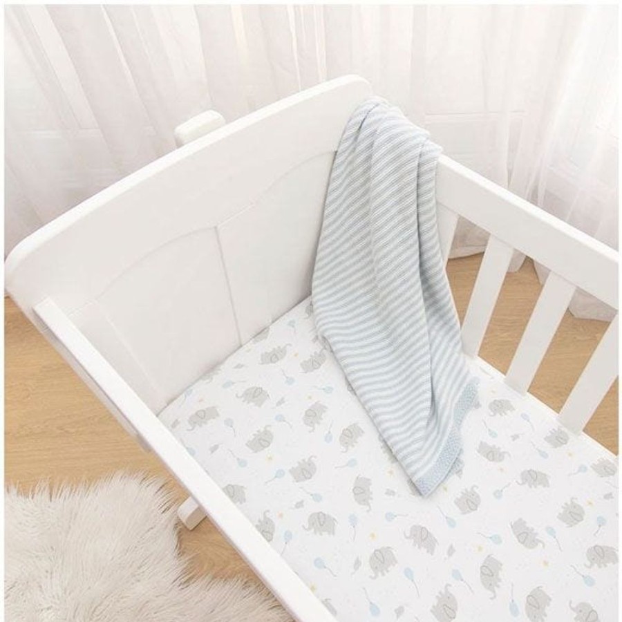 Shop Other Categories Living Textiles Bassinet & Cot Linen | Living Textiles 2-Pack Jersey Bassinet Fitted Sheet - Mason Mason/Confetti