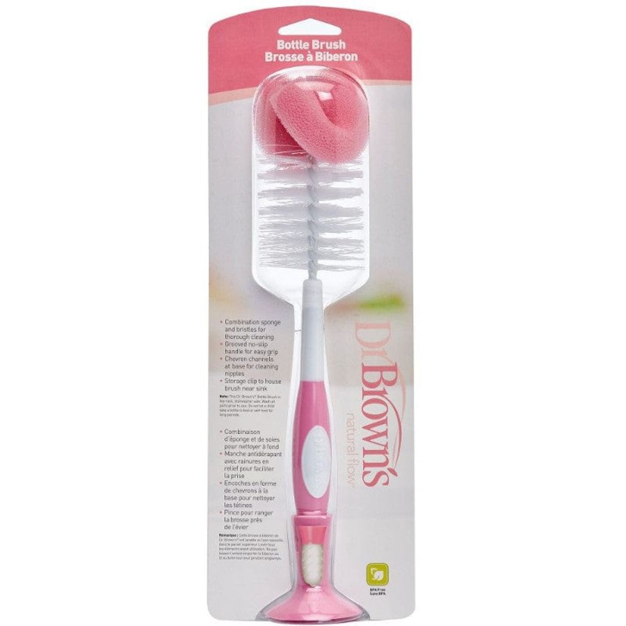 Shop Other Categories Dr Browns Feeding Accessories | Dr Browns Baby Bottle Cleaning Brush Pink