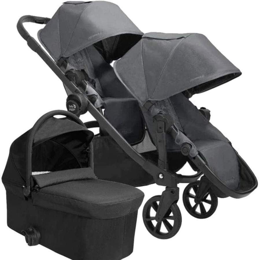 Prams & Strollers Baby Jogger | Baby Jogger City Select 2 Pram, Bassinet & Second Seat Package Radiant Slate