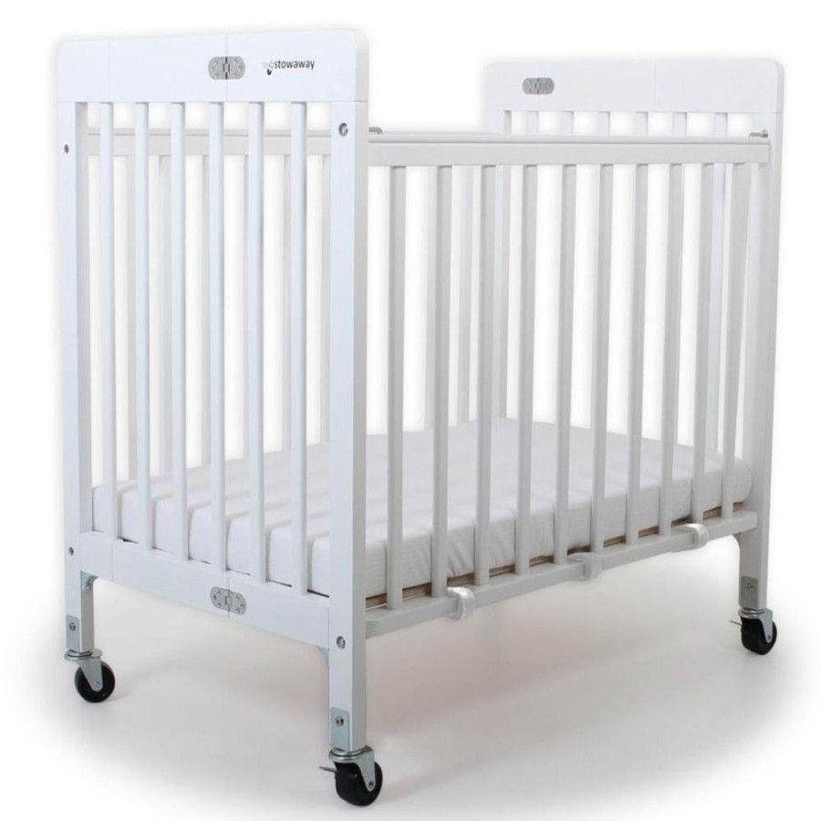 Shop Other Categories Valco Baby Portable Cots | Valco Baby Stowaway Foldable Wooden Cot White