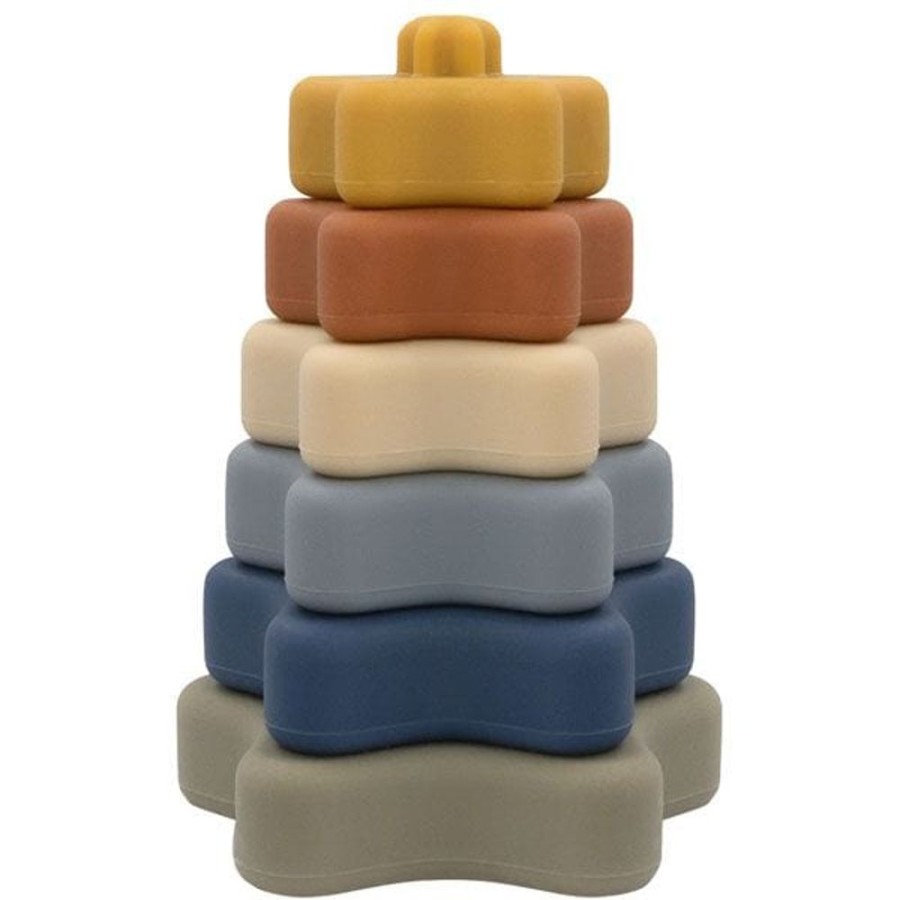 Prams & Strollers Lolli Living Pram & Stroller Toys | Playground By Living Textiles Silicone Star Stacking Tower Multi