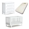 Nursery Furniture Boori | Boori Turin (Fullsize) Cot And Linear Chest Package + Bonnell Bamboo Mattress Barley