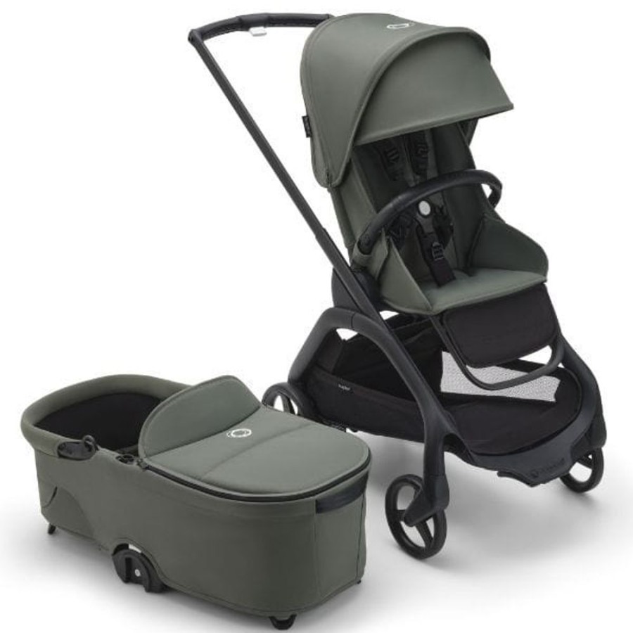 Prams & Strollers Bugaboo | Bugaboo Dragonfly Pram & Bassinet Bundle Forest Green