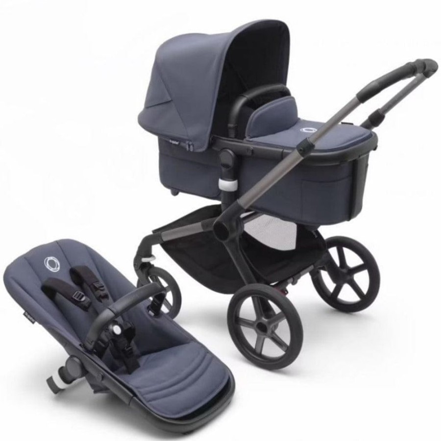 Prams & Strollers Bugaboo | Bugaboo Fox 5 Pram Graphite/ Stormy Blue