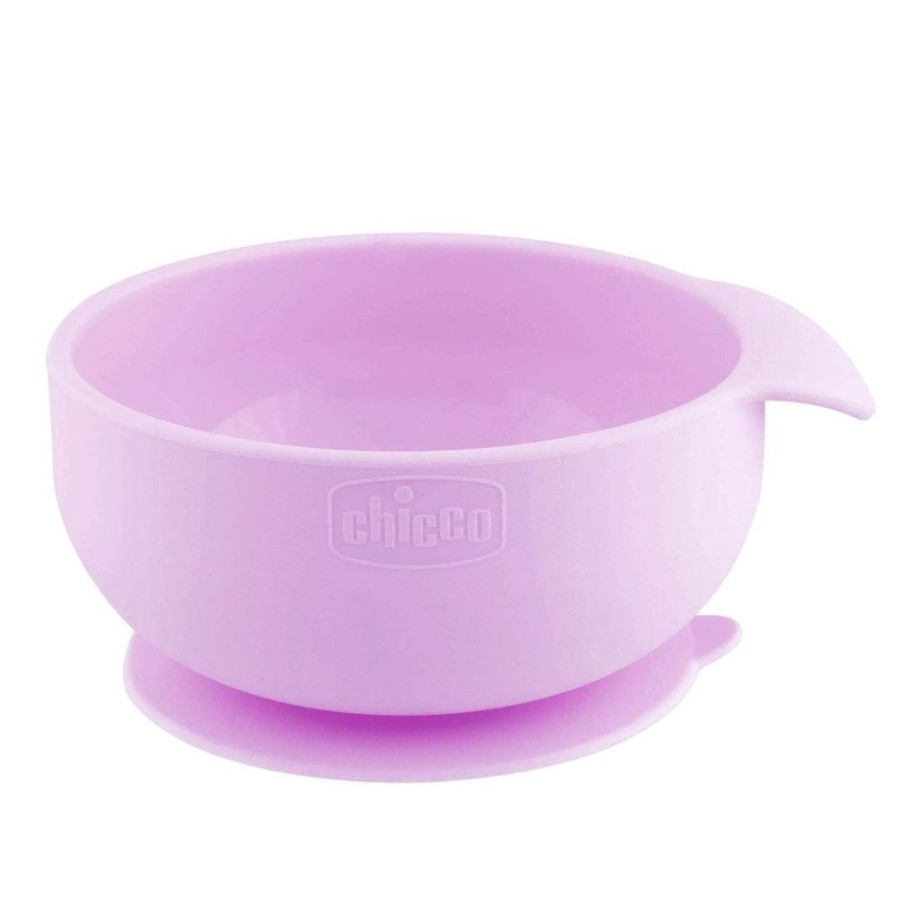 Shop Other Categories Chicco Newborn Feeding | Chicco Silicone Suction Bowl 6M+ Pink