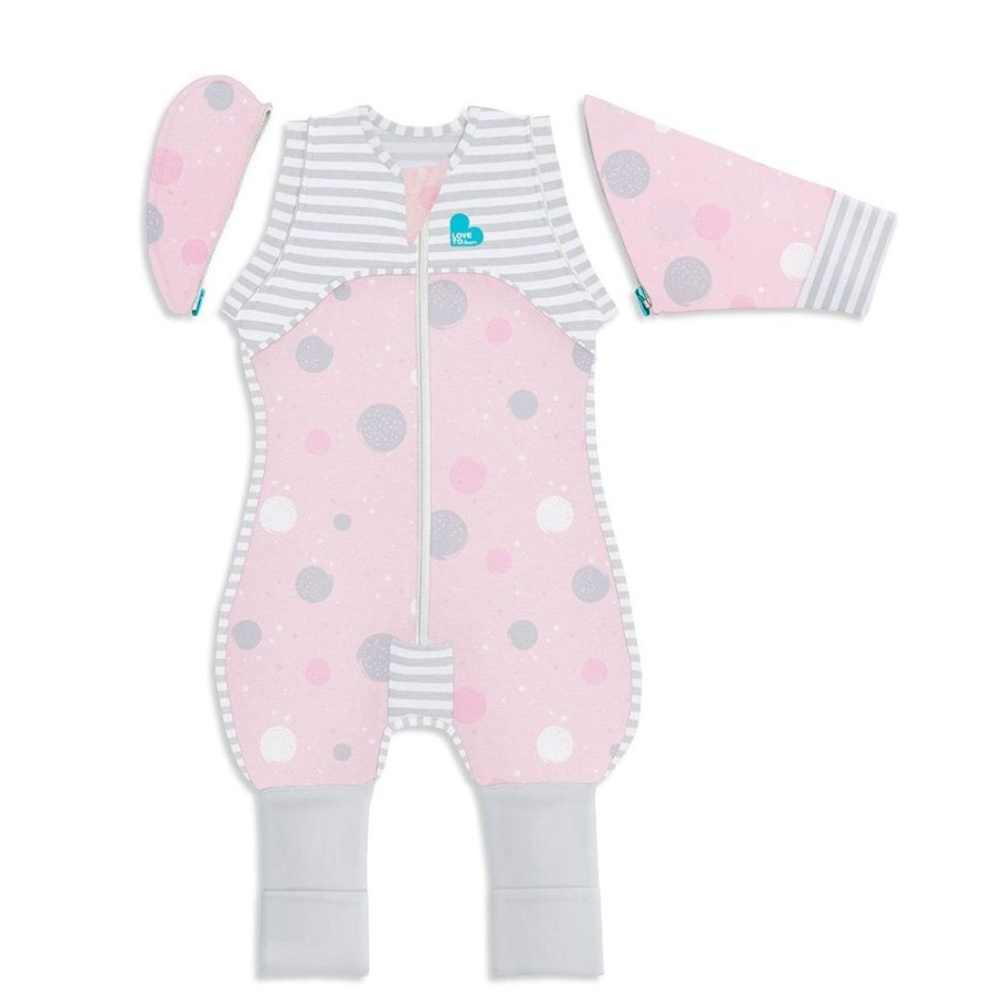 Shop Other Categories Love To Dream Swaddles & Baby Wraps | Love To Dream Transition Suit 0.2 Tog Lite Medium 6-8.5Kg Pink