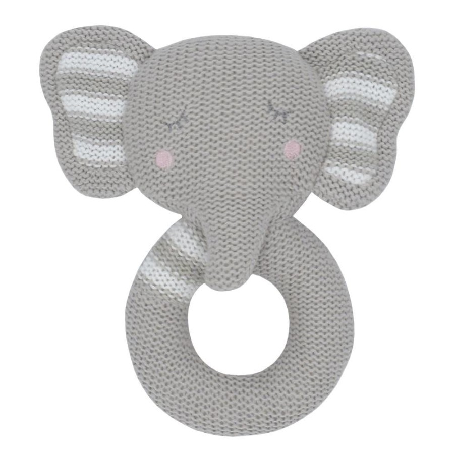 Shop Other Categories Living Textiles Baby Rattles | Living Textiles Knitted Rattle Eli The Elephant