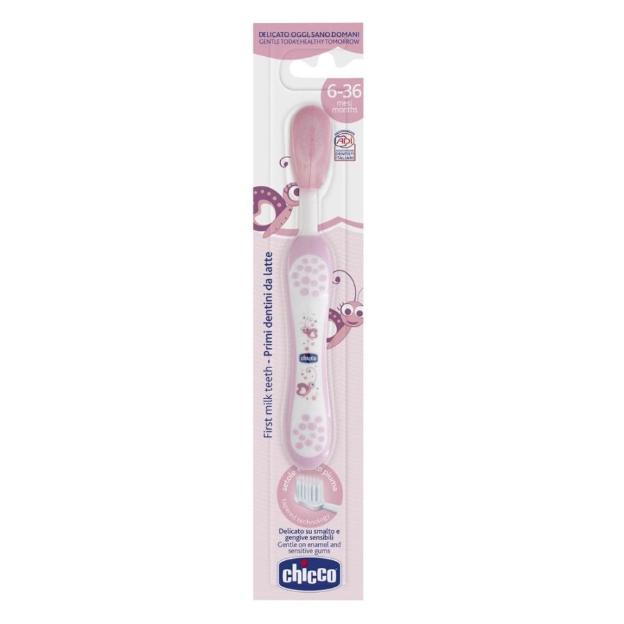 Shop Other Categories Chicco Baby Personal Care | Chicco Toothbrush 6-36M Pink