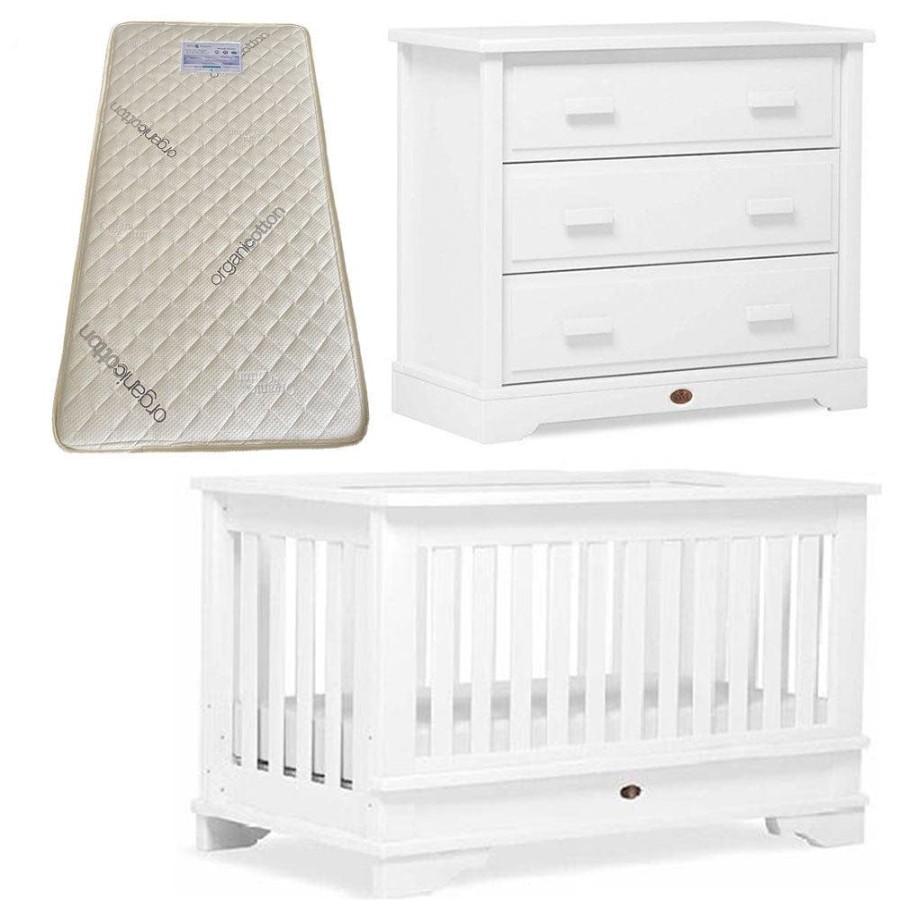 Nursery Furniture Boori | Boori Eton Convertible Plus Cot And Dresser + Bonnell Organic Mattress Barley