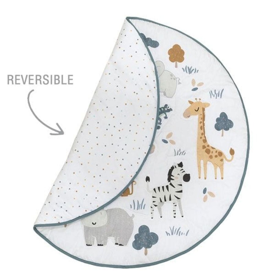 Shop Other Categories Lolli Living Decor Accessories | Living Textiles Round Play Mat With Milestone Card Day At The Zoo