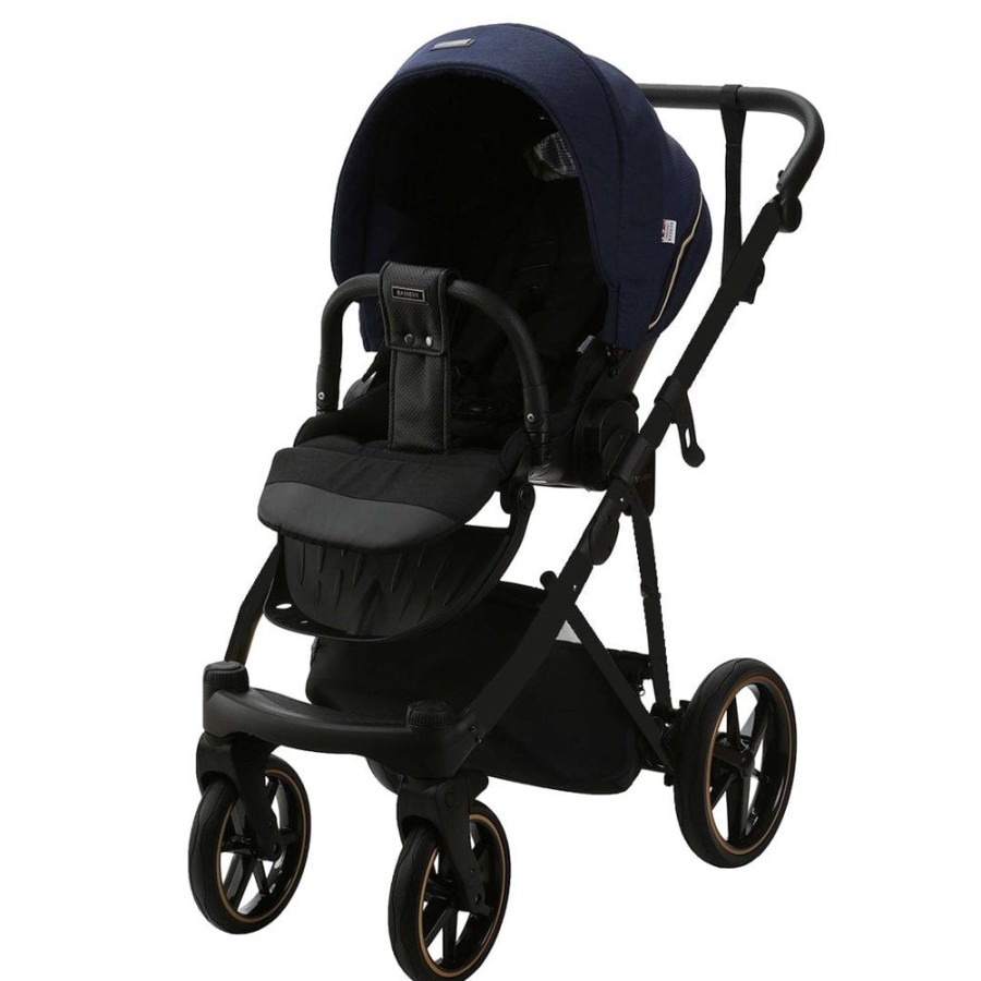 Prams & Strollers Bambini Prams | Bambini Prams Geneva Blue With Black Frame (Bjorn)