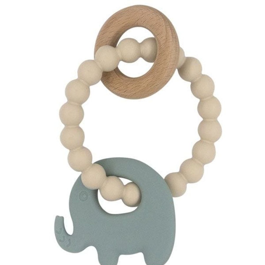 Shop Other Categories Lolli Living Baby Teethers | Playground By Living Textiles Silicone Elephant Teether Sage