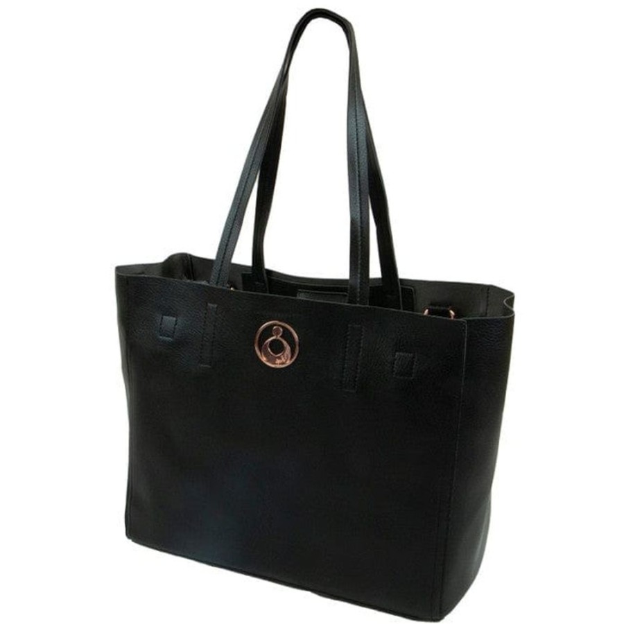 Shop Other Categories Isoki Nappy Bags | Isoki Avoca Everyday Tote Coal Coal Black