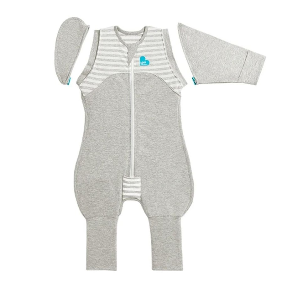 Shop Other Categories Love To Dream Sleeping Bags & Suits | Love To Dream Transition Suit 1.0 Tog Medium 6-8.5Kg Grey Grey Stripe