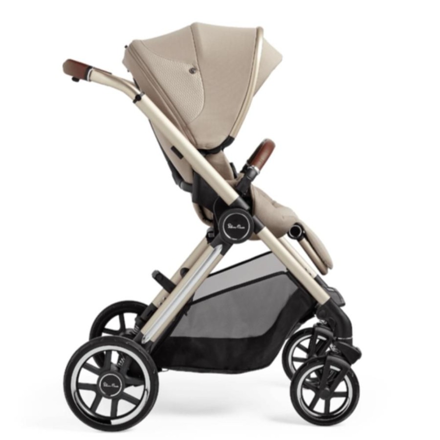 Prams & Strollers Silver Cross | Silver Cross Reef Pram + Maxi Cosi Mico 12 Capsule Onyx With Adapters Stone