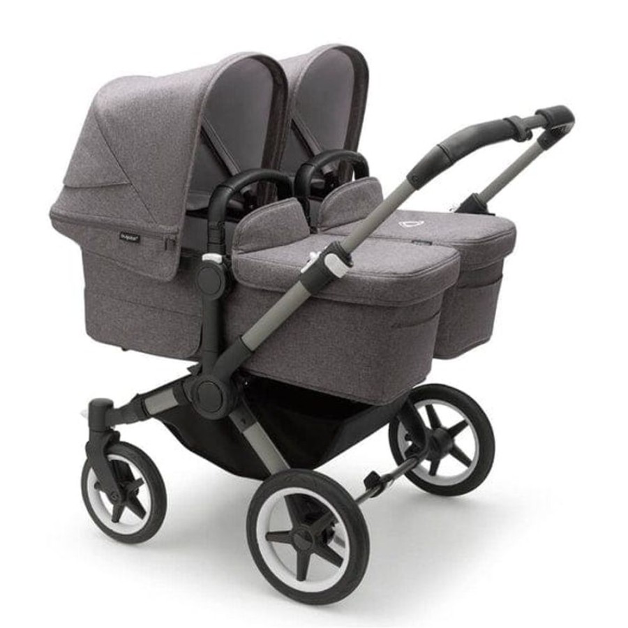 Prams & Strollers Bugaboo | Bugaboo Donkey 5 Twin Pram Graphite/Grey Melange