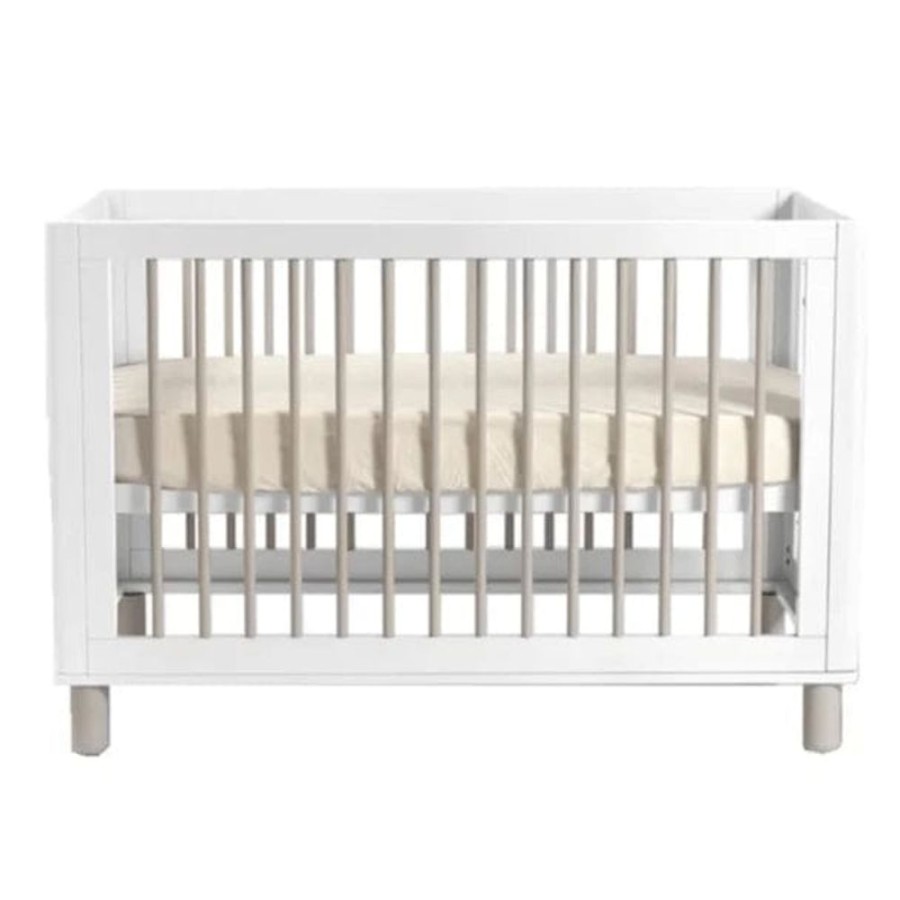 Nursery Furniture Cocoon | Cocoon Allure Cot And Dresser With Ambrosia Glider Chair + Bonnell Bamboo Mattress White/Natural Wash