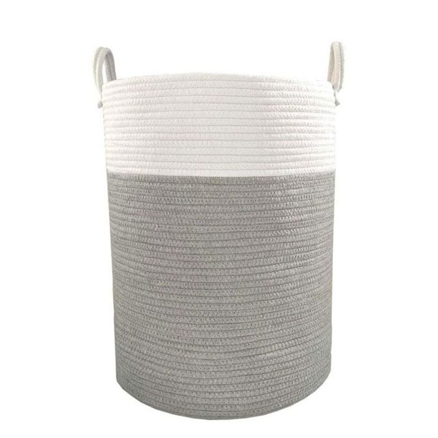 Shop Other Categories Living Textiles Decor Accessories | Living Textiles Cotton Rope Hamper White/ Grey