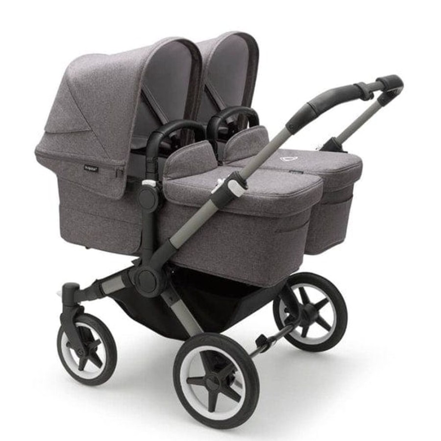 Prams & Strollers Bugaboo | Bugaboo Donkey 5 Twin Pram Graphite/Grey Melange