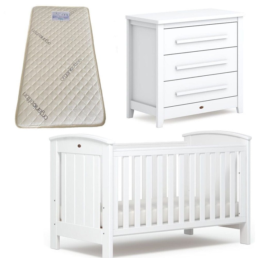 Nursery Furniture Boori | Boori Casa Cot And Linear Chest + Bonnell Organic Mattress Barley