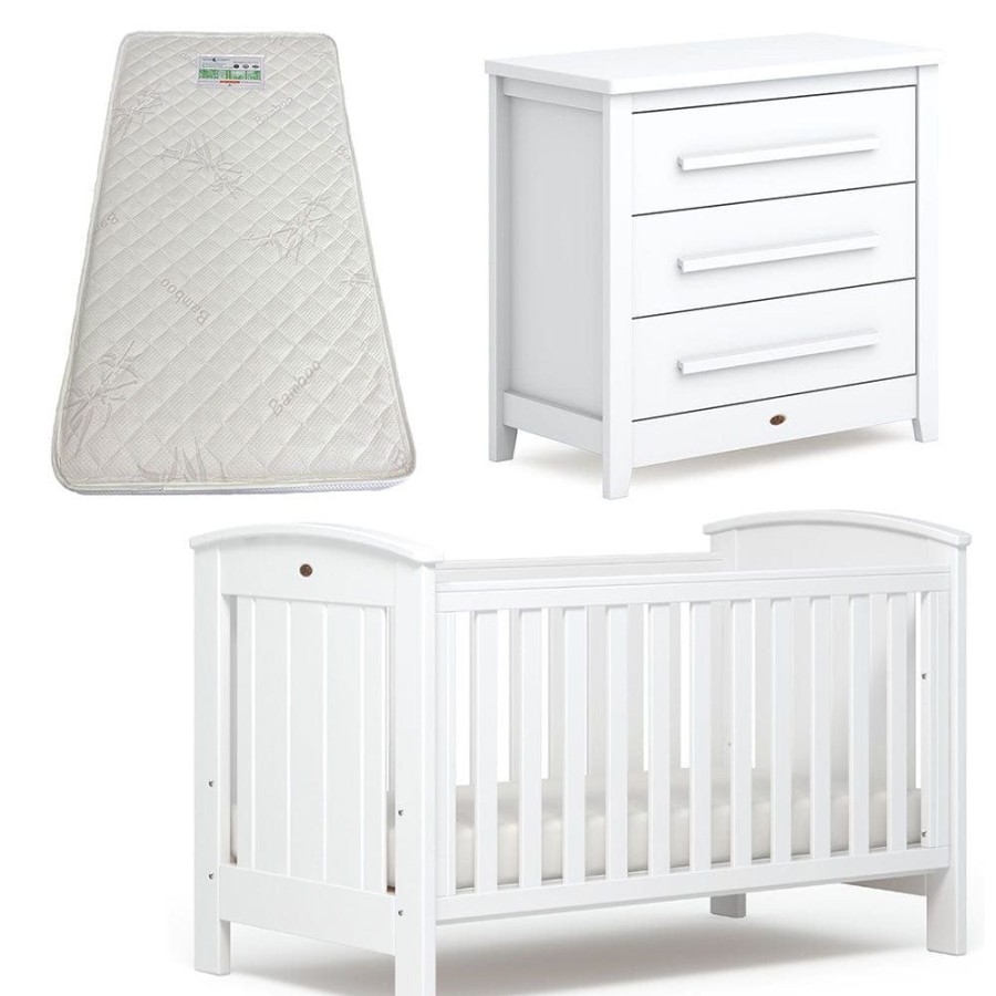 Nursery Furniture Boori | Boori Casa Cot And Linear Chest + Bonnell Bamboo Mattress Barley