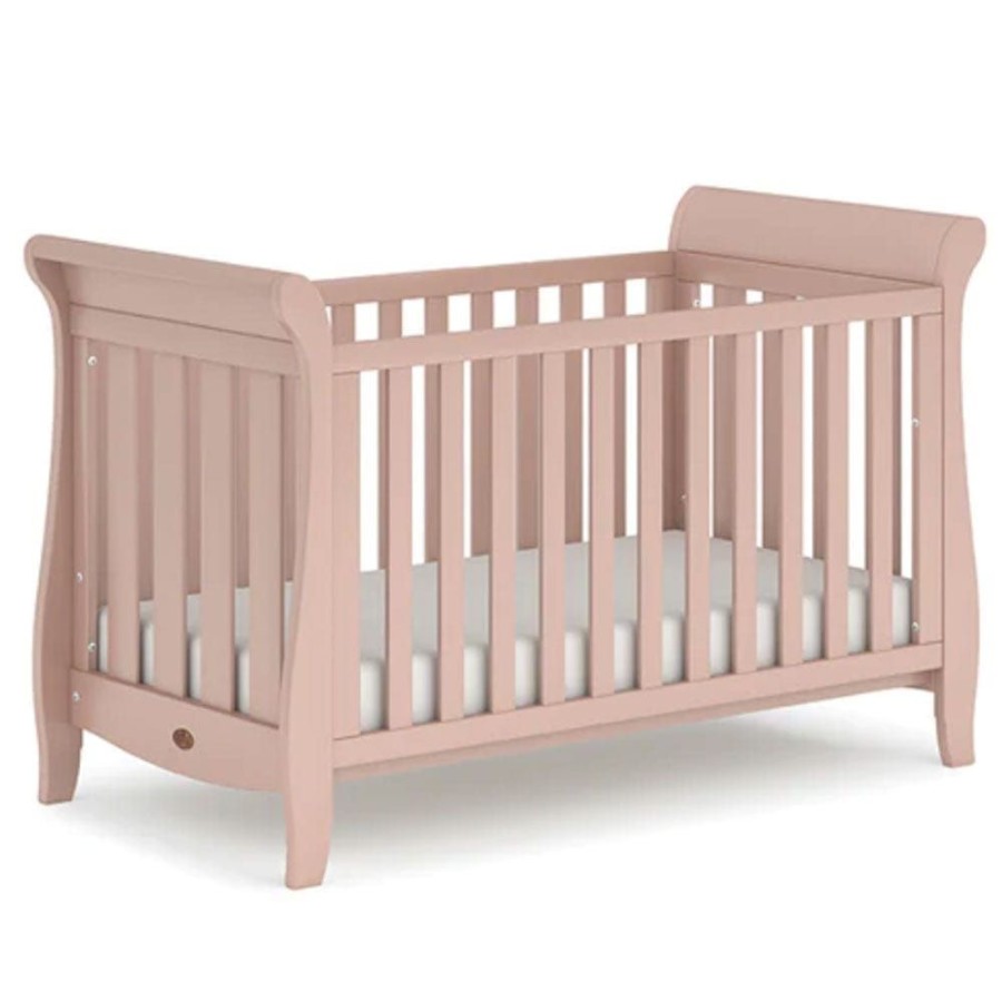 Nursery Furniture Boori | Boori Sleigh Elite Cot, Linear Chest And Almond + Bonnell Organic Spring Mattress Package Cherry