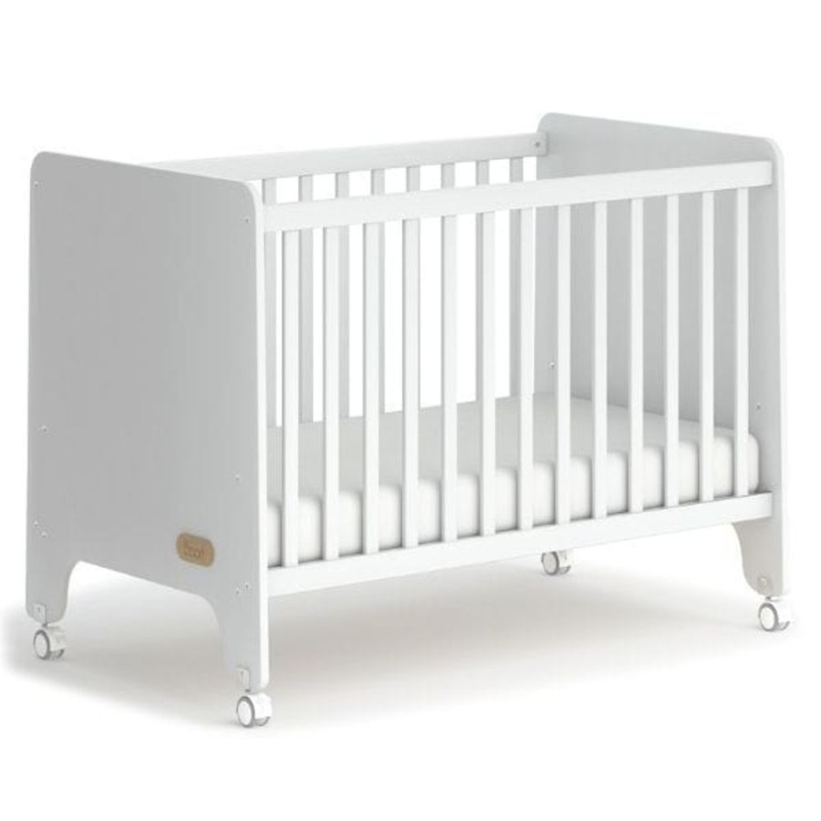 Nursery Furniture Boori Kids Compact Baby Cots | Boori Natty Compact Cot White Barley