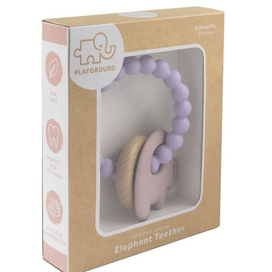 Shop Other Categories Lolli Living Baby Teethers | Playground By Living Textiles Silicone Elephant Teether Lilac