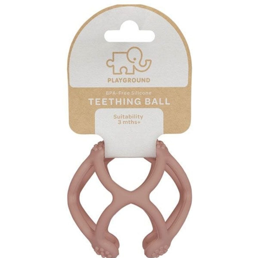 Shop Other Categories Lolli Living Baby Teethers | Playground By Living Textiles Silicone Teething Ball Rose