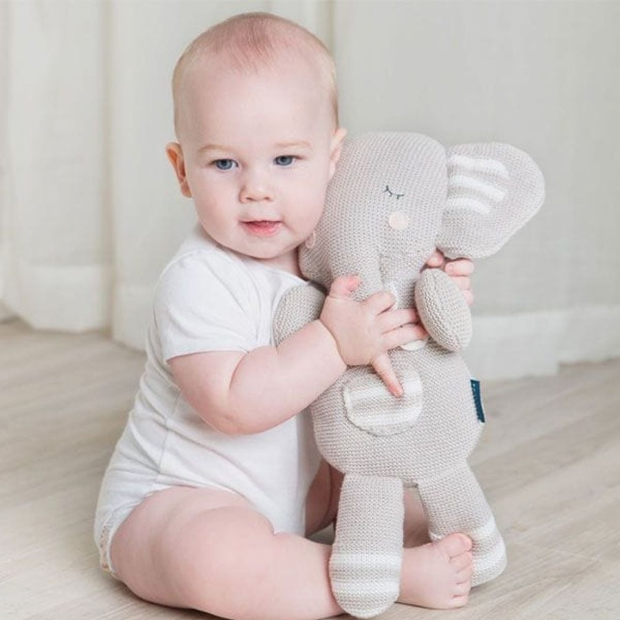 Prams & Strollers Living Textiles Pram & Stroller Toys | Living Textiles Elephant Softie Toy Eli The Elephant