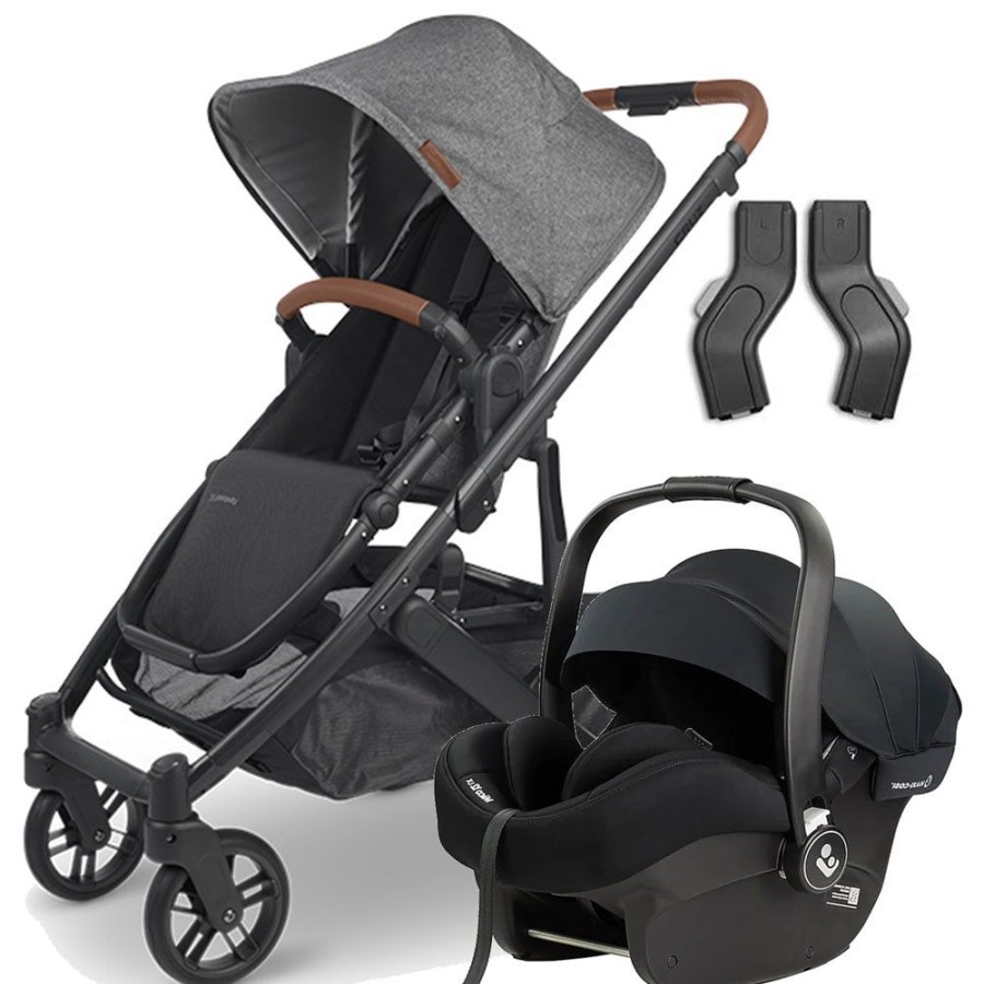 Prams & Strollers Uppababy | Uppababy Cruz V2 ( ) Maxi Cosi Mico 12 Lx (Onyx) Travel System Greyson