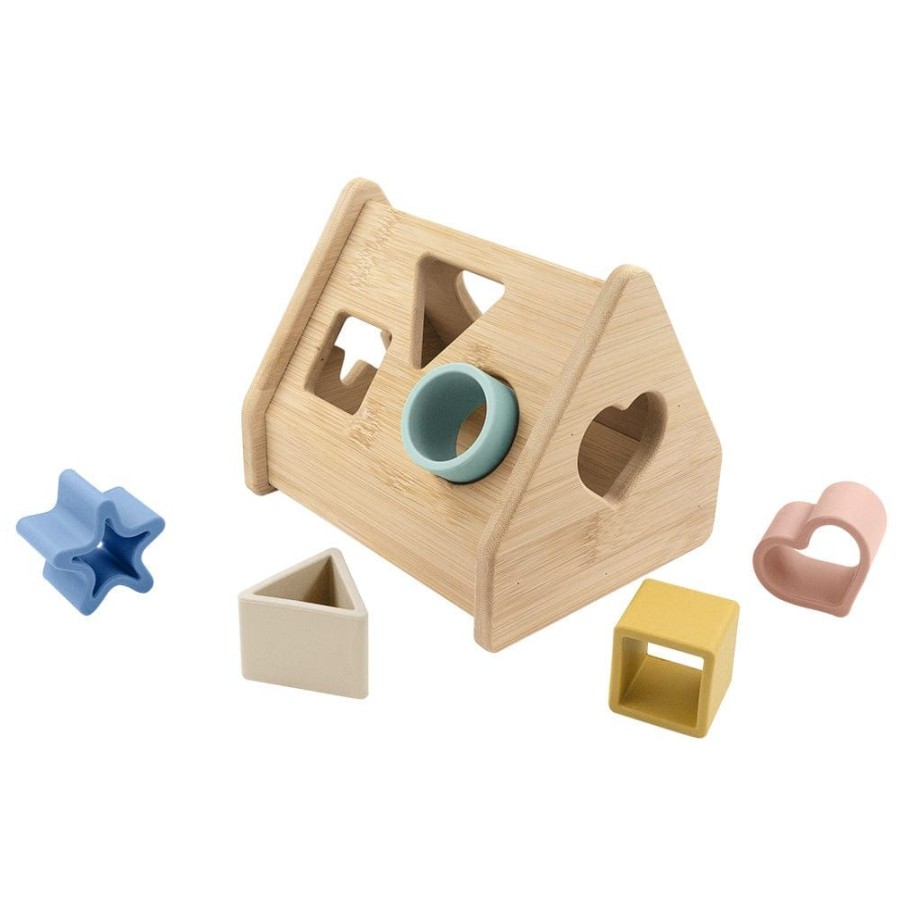 Prams & Strollers Living Textiles Pram & Stroller Toys | Playground By Living Textiles Wooden Shape Sorter Multi