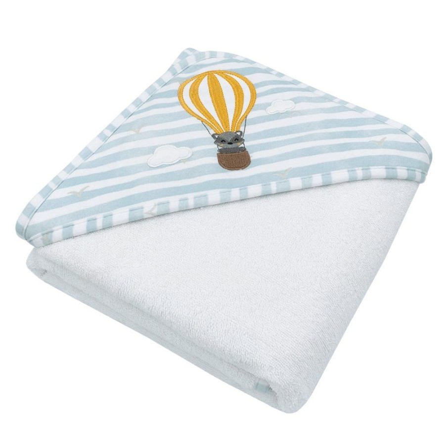 Shop Other Categories Living Textiles Bath Accessories | Living Textiles Hooded Towel - Up Up & Away/Stripes Up Up And Away/Stripes