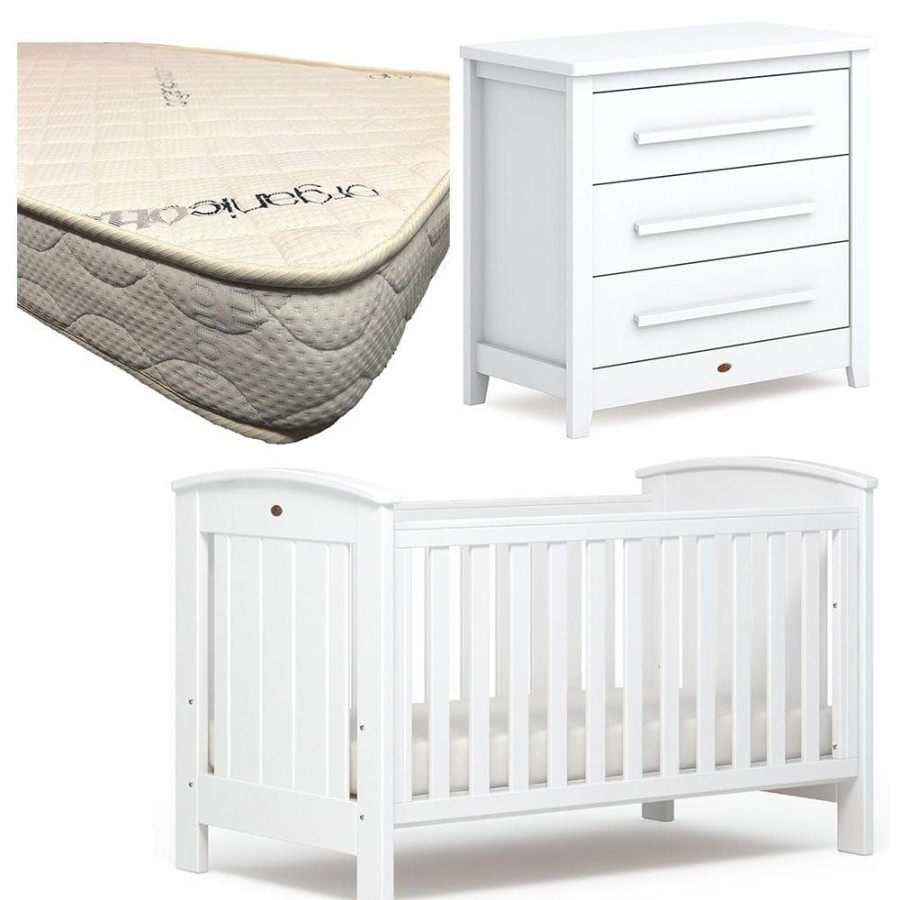 Nursery Furniture Boori | Boori Casa Cot And Linear Chest + Micro Pocket Organic Mattress Barley