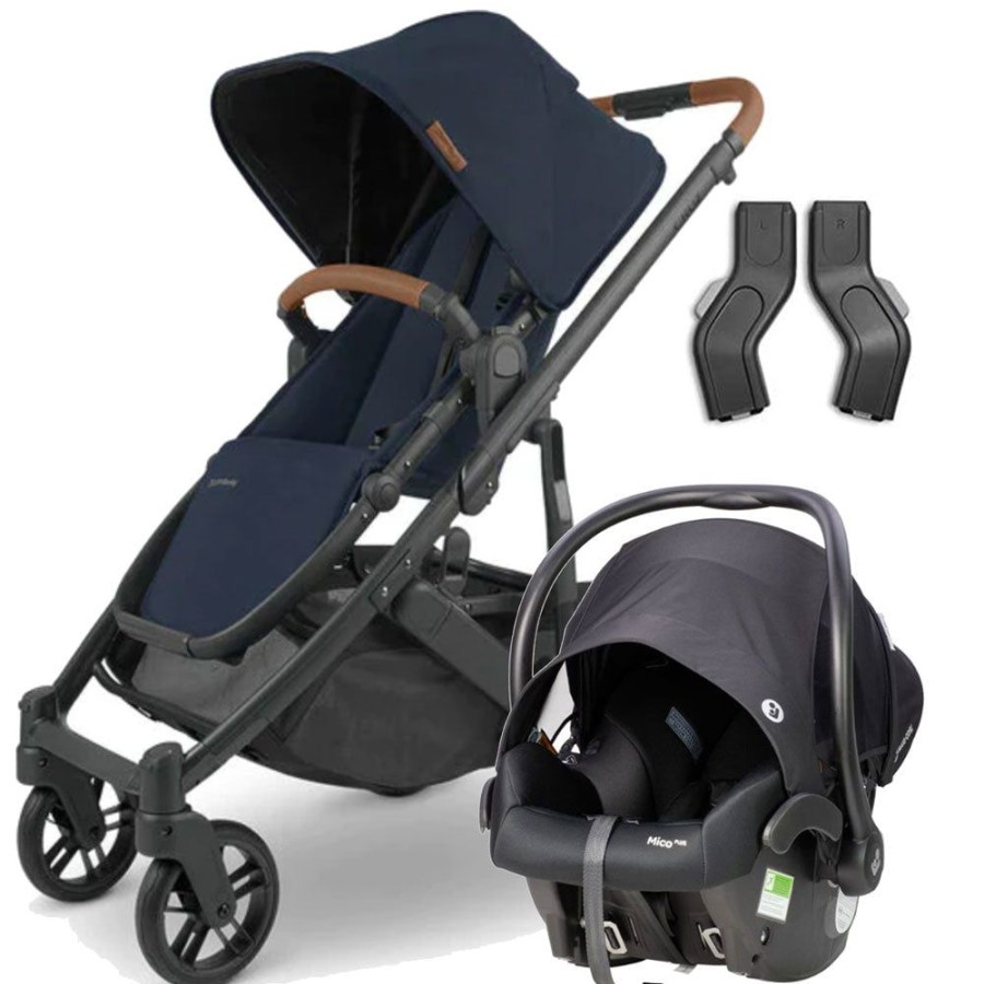 Prams & Strollers Uppababy | Uppababy Cruz V2 ( ) Maxi Cosi Mico Plus Isofix (Onyx) Travel System Noa