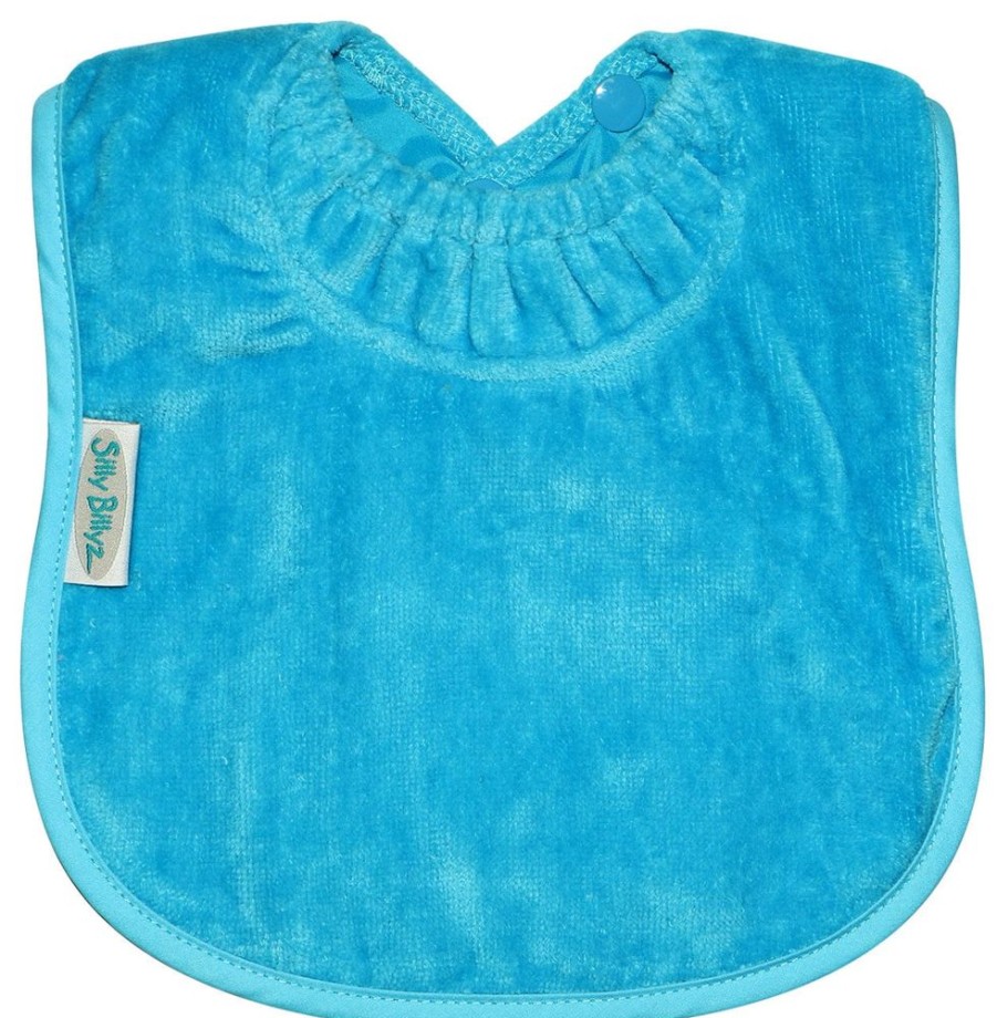 Shop Other Categories Silly Billyz Newborn Feeding | Silly Billyz Towel Plain Bib Aqua