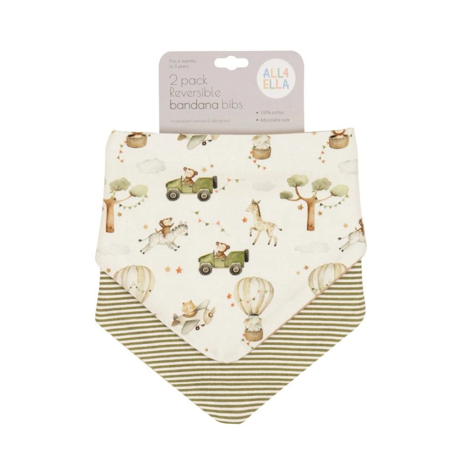 Shop Other Categories All4Ella Feeding Accessories | All4Ella Bandana Bib 2-Pack MonNew Carnival