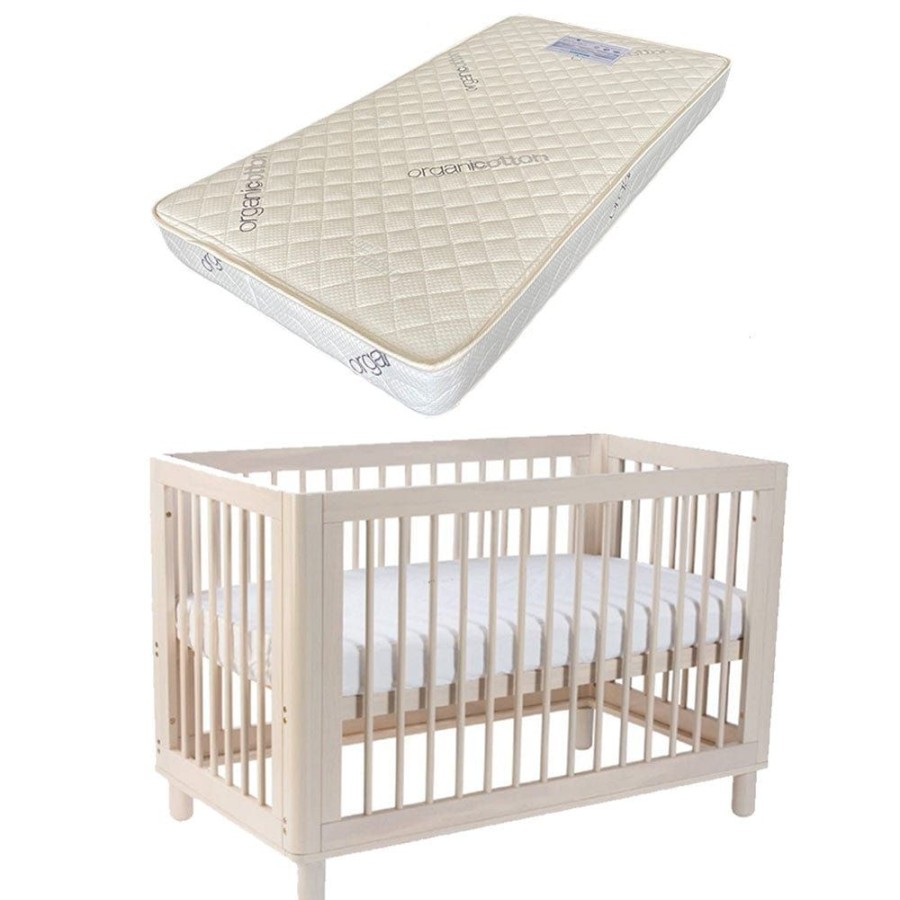 Nursery Furniture Cocoon | Cocoon Allure Cot With Bonnell Organic Latex Mattress Natural Wash